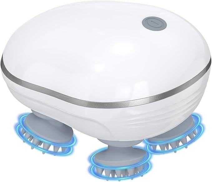 Rechargeable Electric Scalp Massager – 4D Head & Body Relaxation Device | Portable Hair Growth & Stress Relief Massager