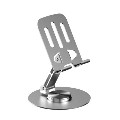 360° Adjustable Foldable Mobile Phone & Tablet Stand | Universal Rotating Aluminum Holder for Desk, Home & Office