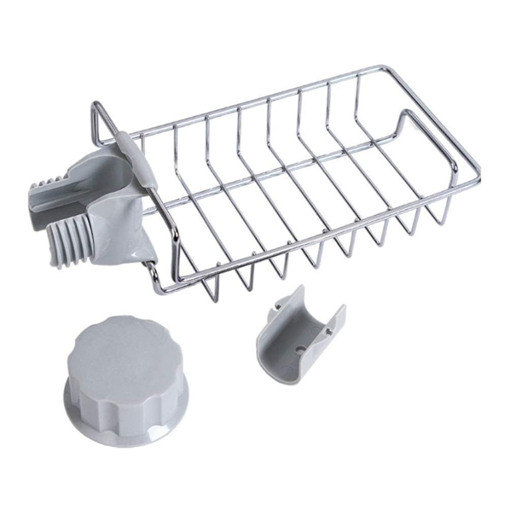 Adjustable Faucet Hanging Storage Rack – Stainless Steel Sink Organizer for Kitchen & Bathroom