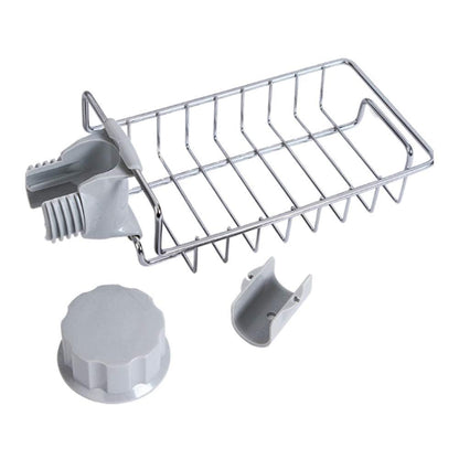 Adjustable Faucet Hanging Storage Rack – Stainless Steel Sink Organizer for Kitchen & Bathroom