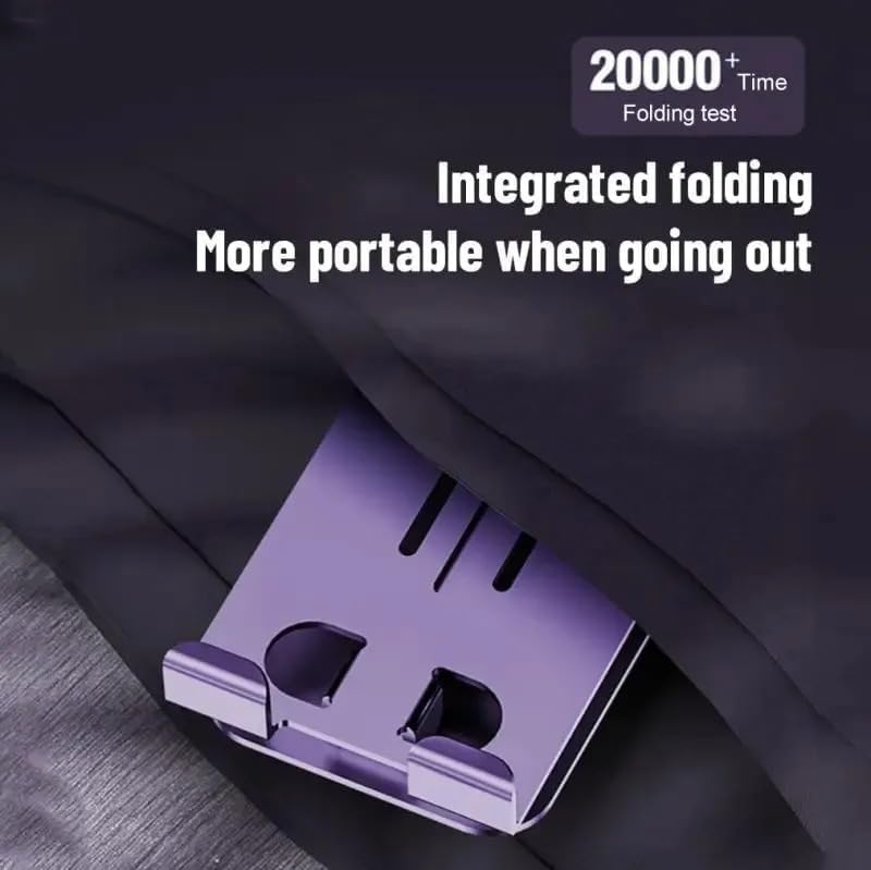 360° Adjustable Foldable Mobile Phone & Tablet Stand | Universal Rotating Aluminum Holder for Desk, Home & Office