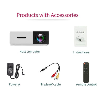 Mini Portable LED Projector | HD Home Theater | USB, HDMI & AV Support | Compact Pocket Projector for Movies & Gaming