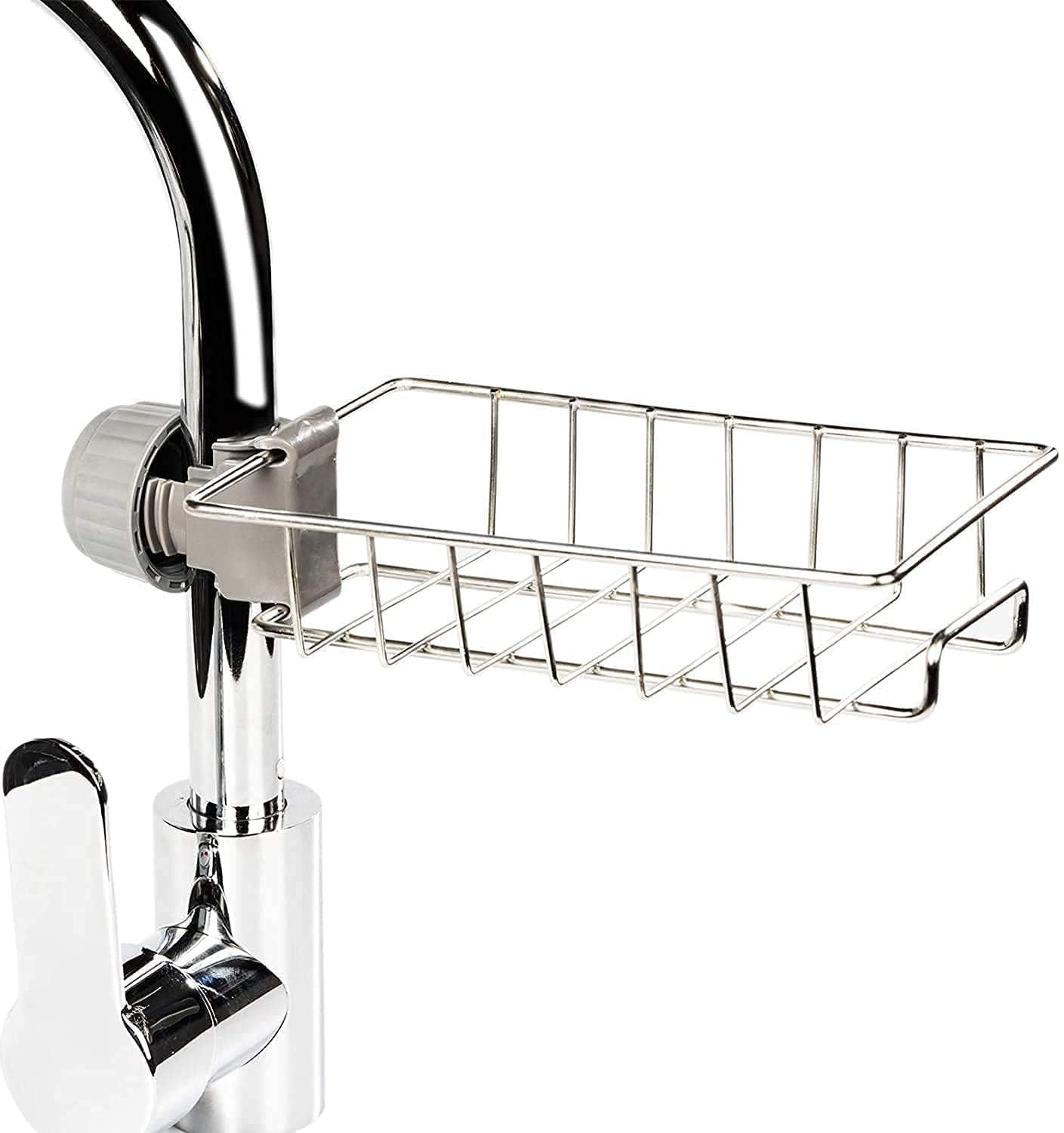 Adjustable Faucet Hanging Storage Rack – Stainless Steel Sink Organizer for Kitchen & Bathroom