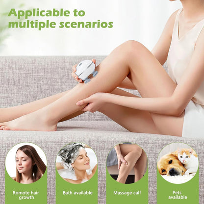 Rechargeable Electric Scalp Massager – 4D Head & Body Relaxation Device | Portable Hair Growth & Stress Relief Massager