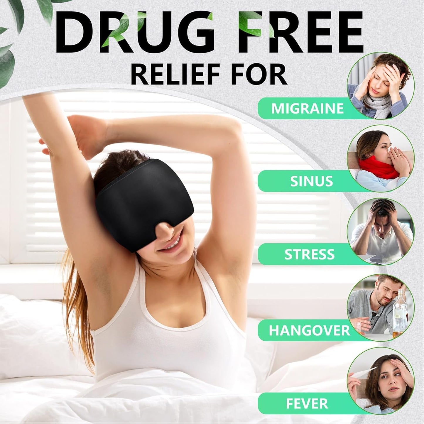 Ultimate 360° Blackout Sleep Mask – Full Face Light Blocking Eye Mask for Deep Sleep, Meditation & Travel | Soft, Breathable & Pressure-Free Design