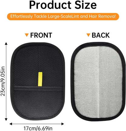 2-in-1 Pet Grooming Glove Pad – Cat & Dog Hair Removal, Massage & Deshedding Mitt | Reusable & Washable Fur Cleaner