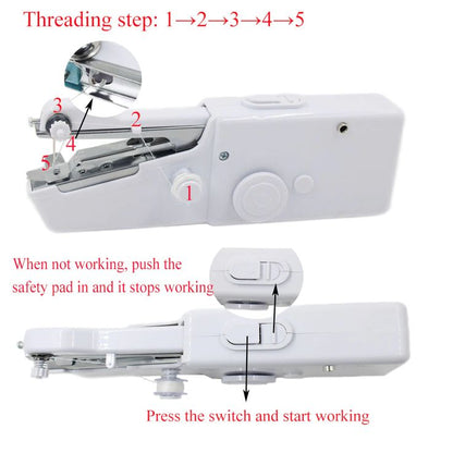 Portable Mini Handheld Sewing Machine – Cordless Electric Stitch Tool for Quick Repairs & Travel